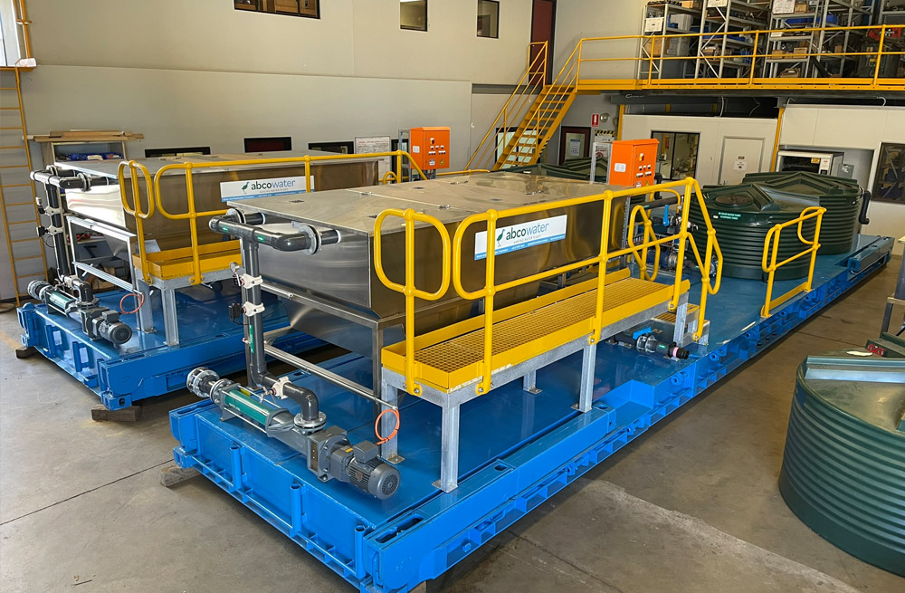 Custom-built oil water separator systems for heavy-duty mining wash bays in production